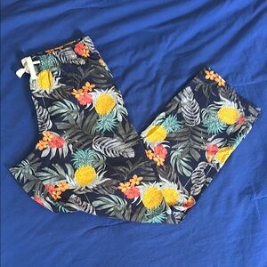 Tropical Print Lounge Bottoms